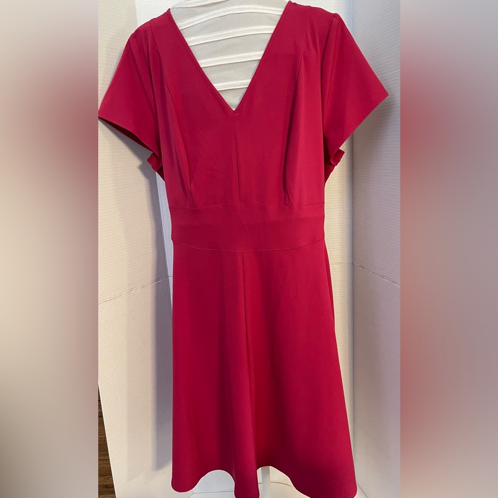 Lane Bryant rose pink midi dress.
